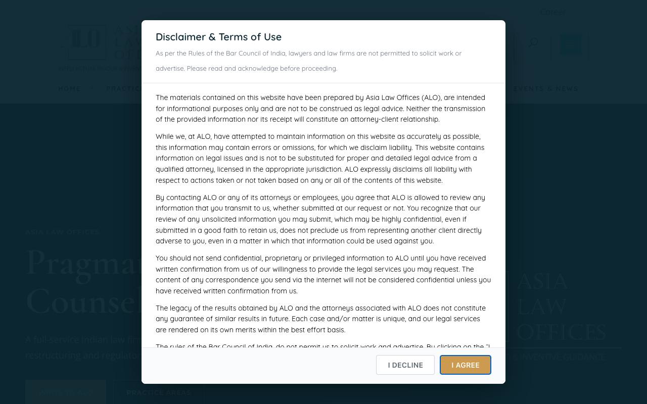 Asia Law Offices website