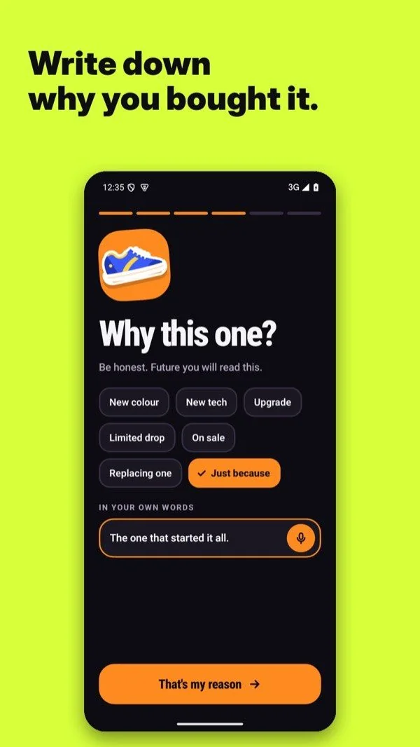 Obsession product demonstration screen 1