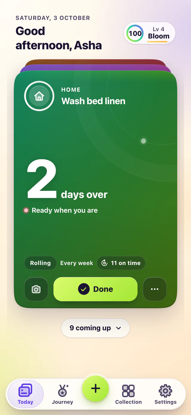 Avrit’s countdown stack for everyday care, from its product demonstration.