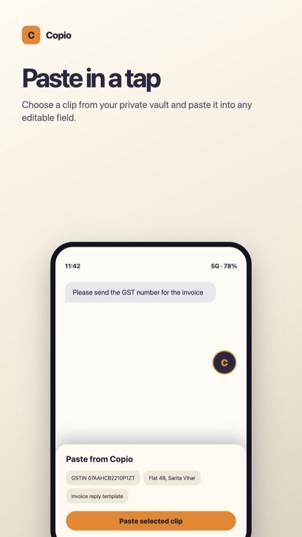 Copio screen 3