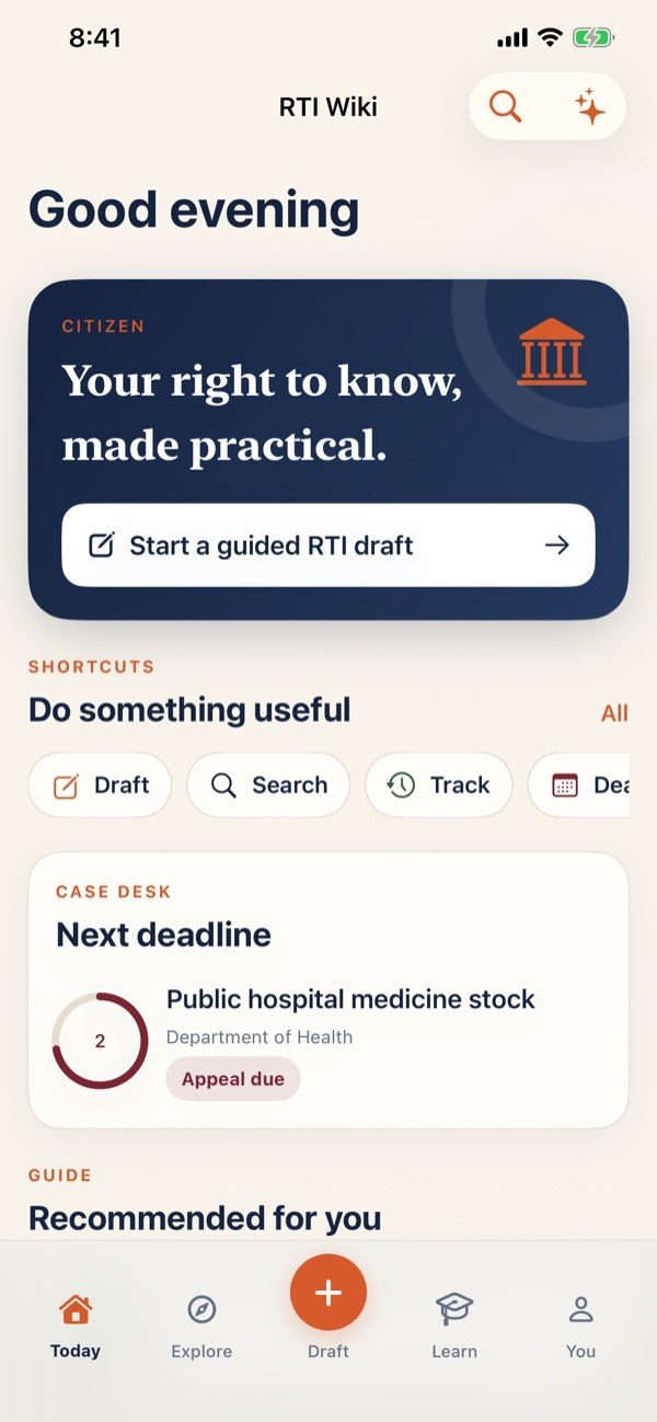 RTI Wiki screen 1