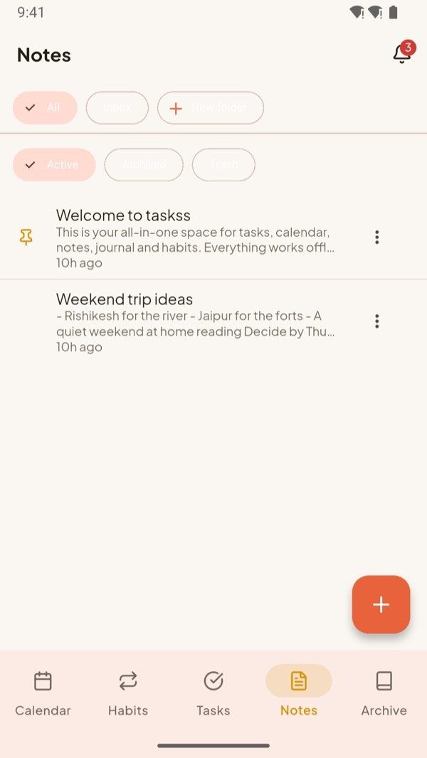Taskss screen 3
